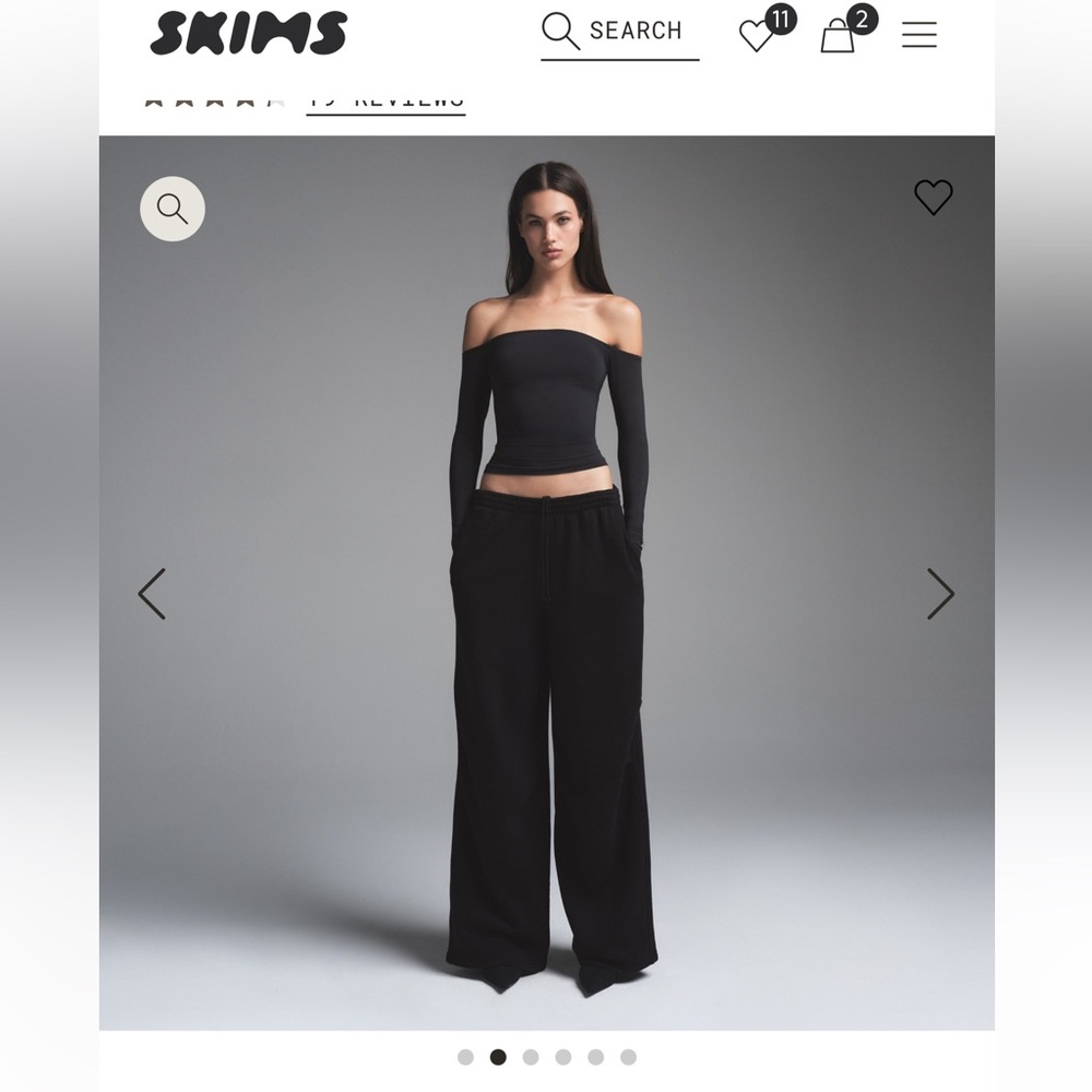 Skims straight leg sweatpants & zip up hoodie